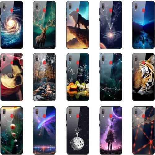 Tempered Glass Case For Samsung Galaxy A20 Case 2019 Luxury Silicone Back Cover Coque For Samsung A20E A 20E Phone Cases Capas