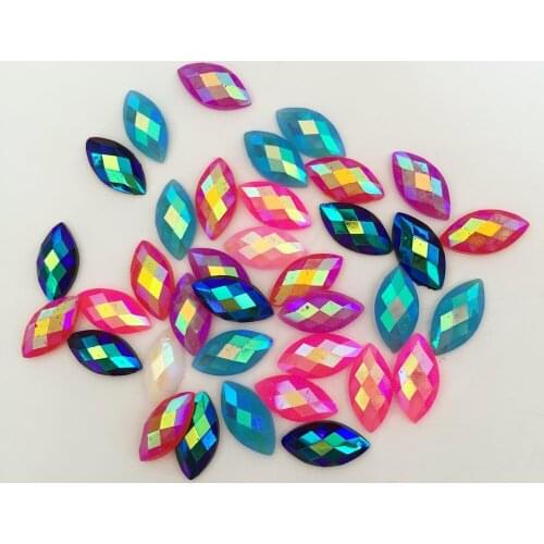 DIY 500pcs MIX Resin AB horse eye stone/FlatBack Applique Scrapbooking for phone F049*5