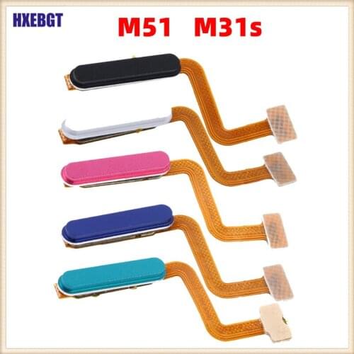 For Samsung Galaxy M51 M31s Power Button Flex Cable SM-M515 SM-M317 Fingerprint Touch ID Sensor With Power On Off Side Key