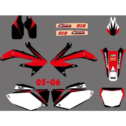 GRAPHICS & BACKGROUNDS DECALS STICKERS Kits for Honda CRF450 CRF450R 2005 2006 CRF 450 450R