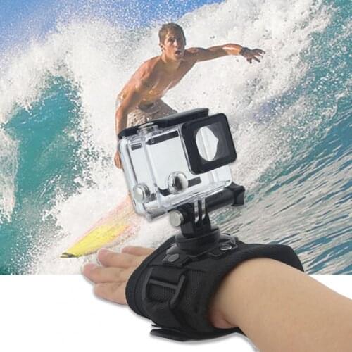 Camera Wrist Strap Glove Type 360 Degree Rotation Black Fixed Arm Belt for X-6A-Gopro Hero 8 7 6