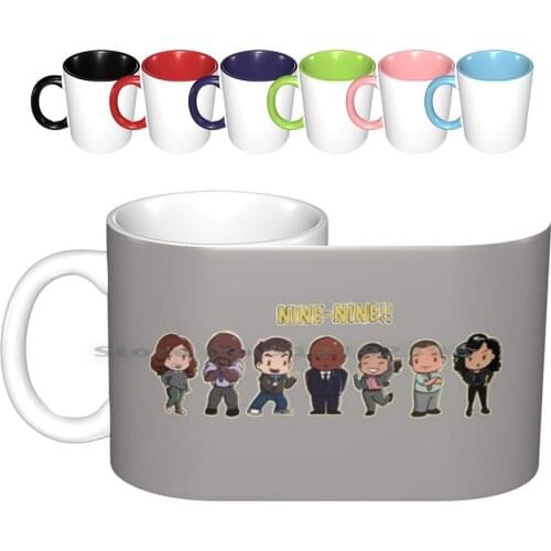 Nine-Nine!!-Brooklyn 99 Ceramic Mugs Coffee Cups Milk Tea Mug Brooklyn99 Ninenine Detective Jake Peralta Rosa Diaz Terry Terry