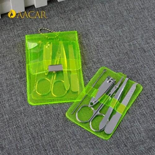 5pcs Dig Ear Pick Spoon Knife Nail File Utility Nail Clipper Manicure Kit Stainless Steel Nail Pedicure Scissors Clipper Tweezer