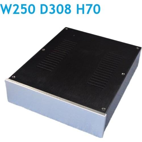 Size D308 W250 H70 All Aluminum Case Amplifier Preamp Power Amplifier DIY Chassis WA137