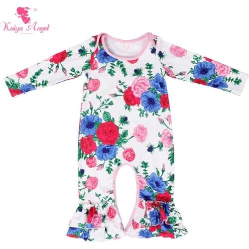 2017 Kaiya Hot Baby Girls Boys Newborn Cotton Floral Clothes Infant Children Clothing Sets Birthday Party Outfit Jumpsuits