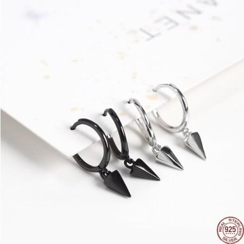 LKO S925 Sterling Silver Geometric Pierced Earrings Geometric Round Awl Earrings For Women Charm Jewelry Gift Ornaments