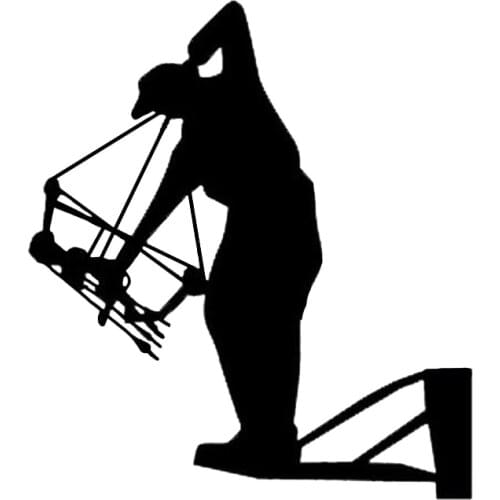 Car Stickers Interesting Bow and Arrow Archery Sports Fitness Decoration Stickers Waterproof for Various Models, 14cm*12cm