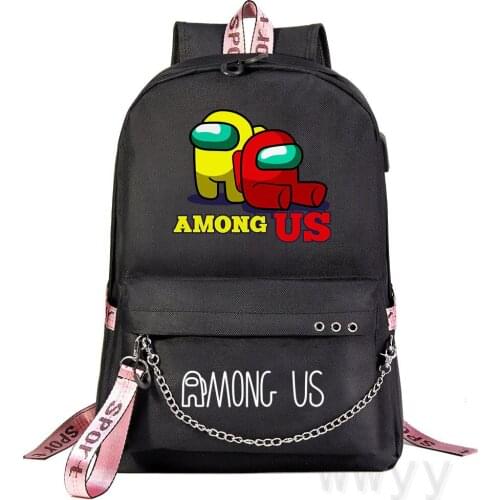 New Game Among Us Backpack Kids Cartoon Anime Schoolbags Teens Boys Girls Laptop Backpack Men Women USB Travel Rucksack Mochilas