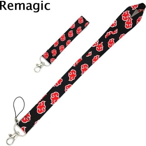 20pcs Naruto Cloud hand Wristlet Lanyard Keys Phone Holder Funny Neck Strap With Keyring ID Card DIY Animal Lanyard Hang Ropes