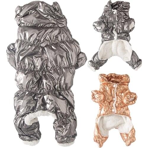 Pet Clothes For Small Dogs Waterproof Dog Coat Jacket Warm Fleece Puppy Pet Clothing Jumpsuit Chihuahua Yorkie Clothes Overalls