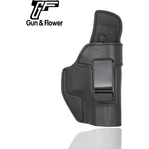 Gun&Flower CZ75 P07 Handgun Italy Leather IWB Holster Concealed Carry Pistol Pouch Holder