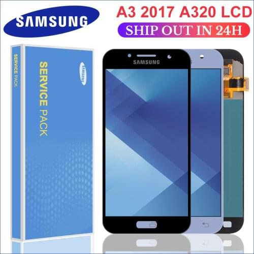 4.7'' ORIGINAL for SAMSUNG Galaxy A3 2017 A320 A320F Touch Screen Digitizer Assembly Replacement For Samsung A320F LCD Display