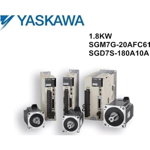 SGM7G-20AFC61+SGD7S-180A10A original 1.8KW YASKAWA servo motor and driver with cables