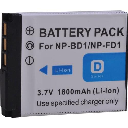 1Pcs PowerTrust 1800mAh NP-BD1 NP-FD1 NP BD1 NP FD1 BD1 FD1 Battery for Sony T300 TX1 T900 T700 T500 T200 T77 T900 T90 T70 T2