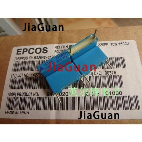 10PCS NEW EPCOS B32642 220P 1.6KV PCM15 N22/1600V 220PF 1600V 221/1600V N22/1K6 P15MM