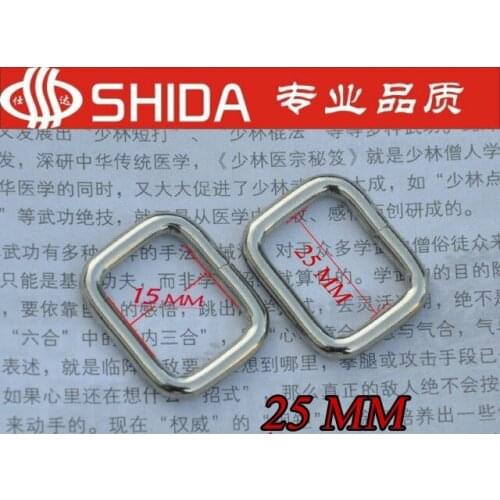 20pcs 1"(25mm) Silver Metal Rectangle Ring Buckles Webbing Buckle Strapping Belt Handbag Bags Connect Silver Tone