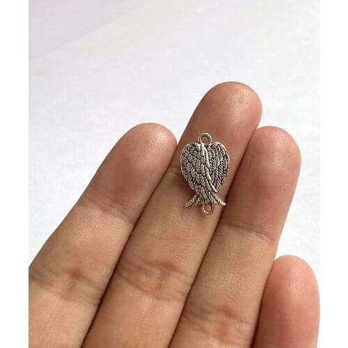 30pcs/Lot Fashion Angel Wing Connector For Diy Jewelry Making Girl Necklace Earring Aesthetic Accessories Handmade Wholesale