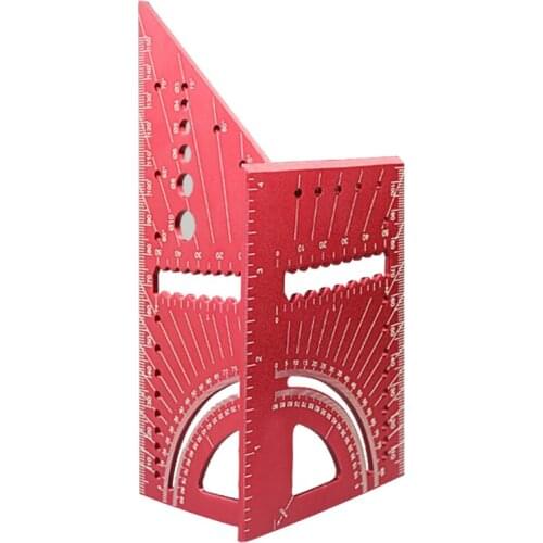 3D Woodworking Carpenter Square Ruler Multifunction Angle Finder Adjustable 0°-160° Sturdy Aluminum Alloy for Engineers
