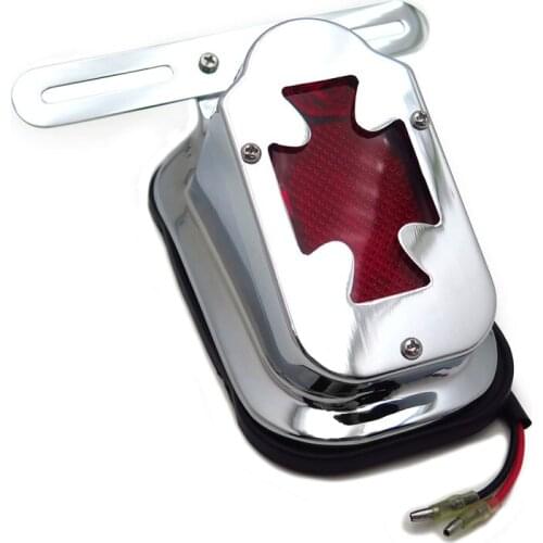 Aftermarket free shipping motorcycle accessories Chrome Metal Red Brake Tail Light Signals For Harley Flstn Deluxe Springer Big