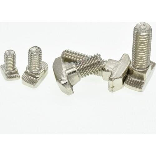 10/5/2pcs M5 M6 M8 T Hammer Head T Bolt Aluminum Connector T head bolts Screws for 20/30/40/45 Aluminum Profiles