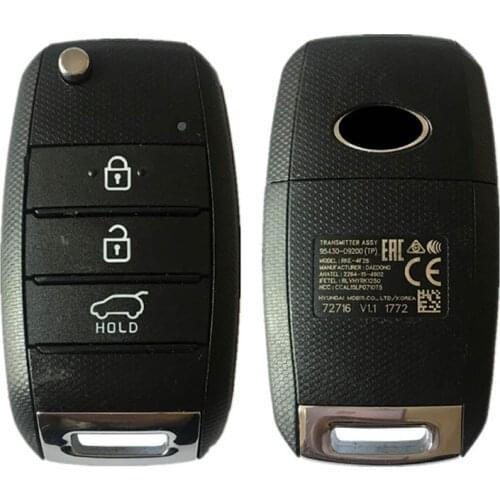 CN051035 OEM Flip Key for Kia Sportage 3Buttons 433 MHz Transponder 4D60 80 Bit P/N 95430-D9200