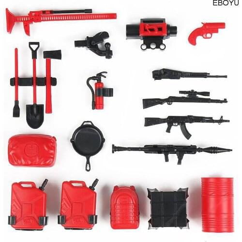 EBOYU Plastic Military Weaponry & Equipment Decorate set for WPL MN SUBOTech. Feiyue 2.4G RC Crawler Military Truck
