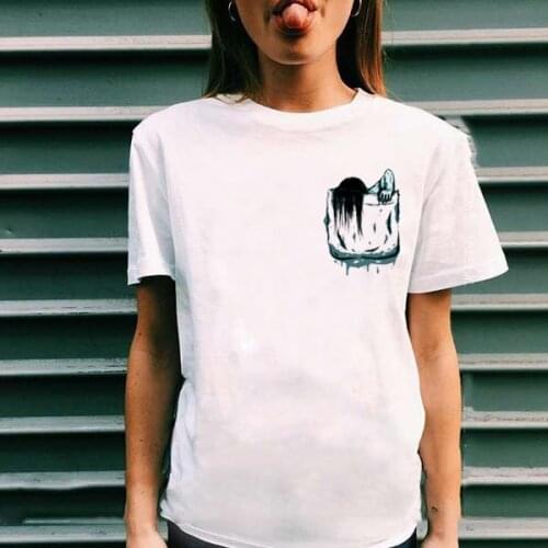 Colored The devil in your pocket T-Shirt 100% Cotton graphic funny vintage grunge tumblr women unisex Fashion tshirt top fit tee