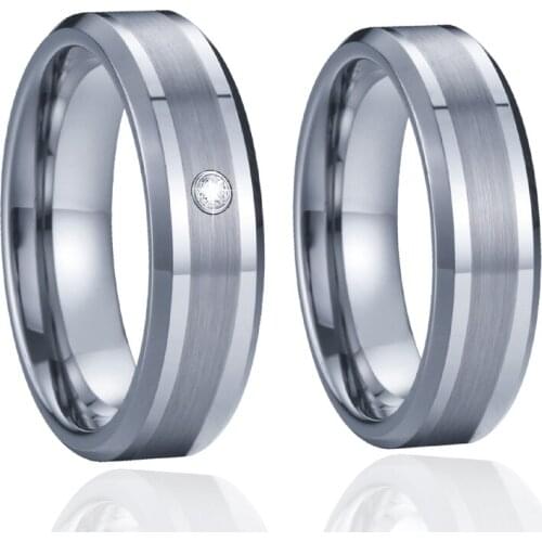 Wholesale Never Fade mens tungsten carbide ring womens jewelry Lovers Alliance marriage wedding rings for couples