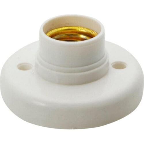 Round E27 Screw Socket Environmental Protection Plastic Bulbs Holder Lamp Accessories Light High Resistance Temperature Agi D6U1