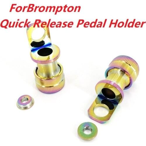 Brompton Folding Bike Quick Release Pedal Holder Portable Pedal Mount Buckle Aluminum Alloy Titanium-plating