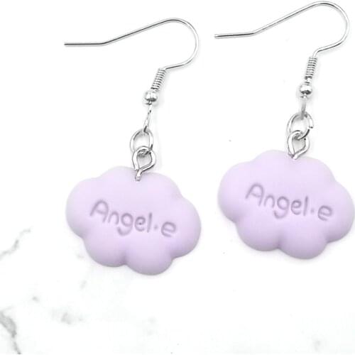 2021 / 1 Pair Fashion Cute 10 Color Sweet Summer Cloud Pendant Earrings Punk Jewelry Cool Female Girl Friendship Gift