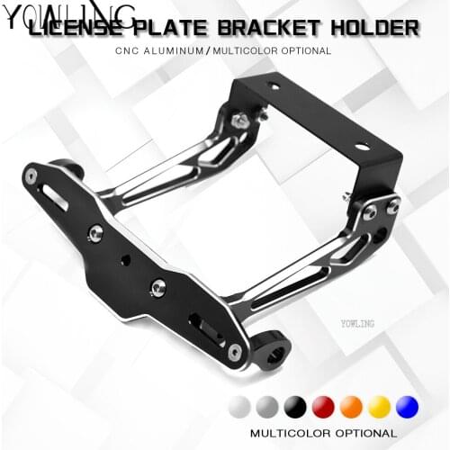 Motorcycle Adjustable Angle Aluminum License Number Plate Frame Holder Bracket For YAMAHA YZF R1 R3 R6 R15 R25 FZ6 MT-07 MT 07