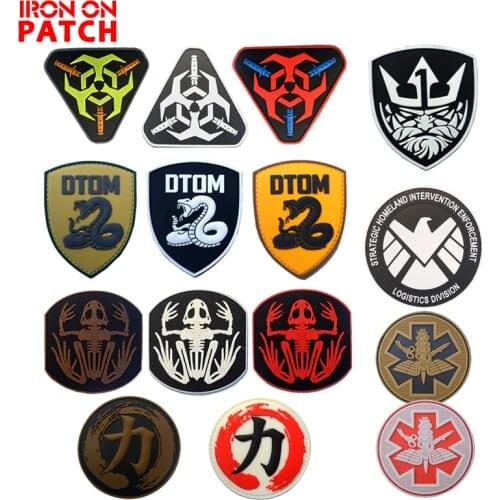 Navy Seals Patch Bone Frog Skeleton Skull Battlefield Tyrant DTOM Patches Tactical Embroidery/PVC Badges Patch