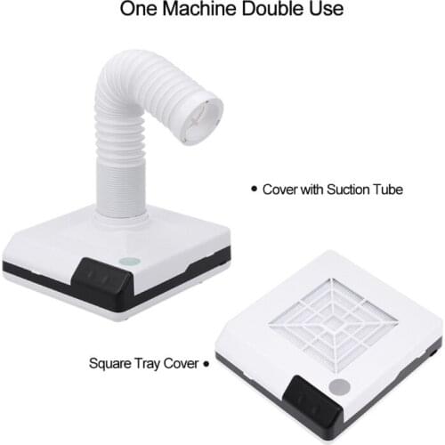 Nail dust collector 4500rpm vacuum cleaner for manicures suction dust cleaner retractable elbow nail dust collector