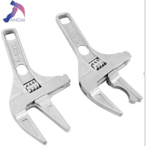 Adjustable Wrench Stainless Steel Universal Spanner Mini Nut Key Bathroom Wrench High Quality Plumbing Repair Tool
