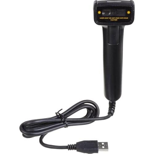 Handheld Barcode Scanner Wired Bar Code Scanner Automatic Scan Scanning Red Light Code Reader with USB For Inventory Supermarket