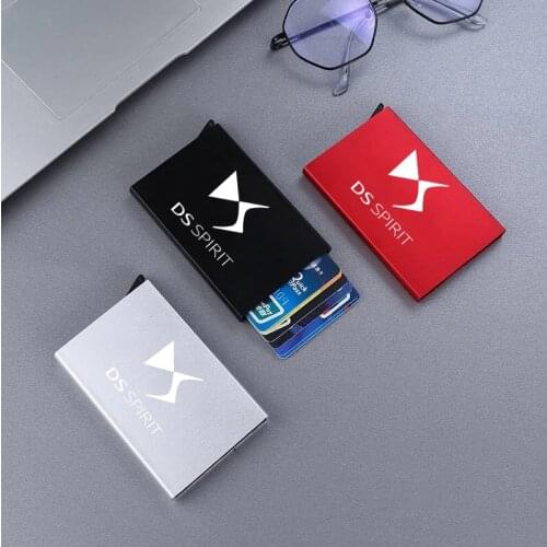 Smart Wallet Thin ID Card RFID Case Automatically Metal Bank Credit Card Case For DS SPIRIT DS3 DS4 DS4S DS5 DS 5LS DS6 DS7