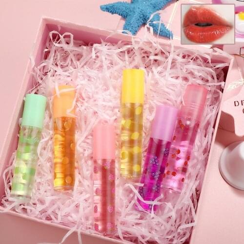 TEAYASON Transparent Fruit Nutritious Lip Gloss Matte To Glitter Peach Lipstick Moisturizing Lip Balm Oil Lips Pump Primer TSLM2