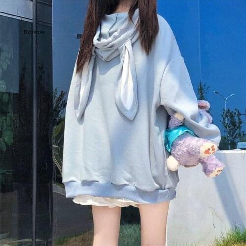 Long Sleeve Hooded Sweatshirts Spring Autumn Loose Fit Kawaii Hoodie Casual Plus Size Fashionable Womens Clothing