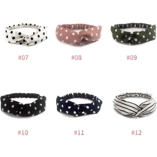 Women Headbands Print Hair Bands Top Knot Turban Retro Hair Accessories Cross Turban Bandage Hairband Headdress Summer Headwear