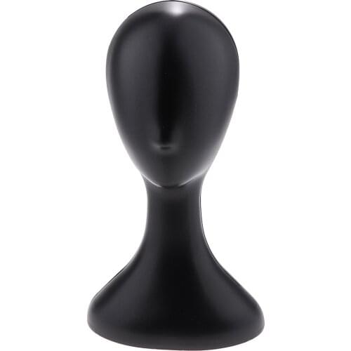Female Plastic Abstract Mannequin Head Model Wig Hair Display Stand 2x Black