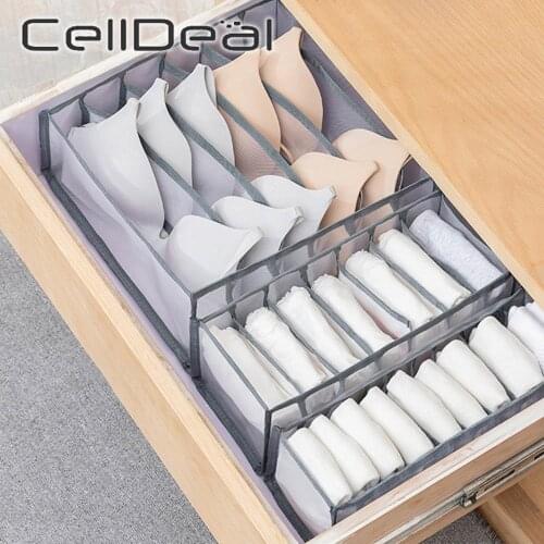 1/3pcs Closet Organizer for Bra Socks Home Bedroom Underwear Organizer Drawer Storage Boxes Foldable Ties Divider Storage Boxe