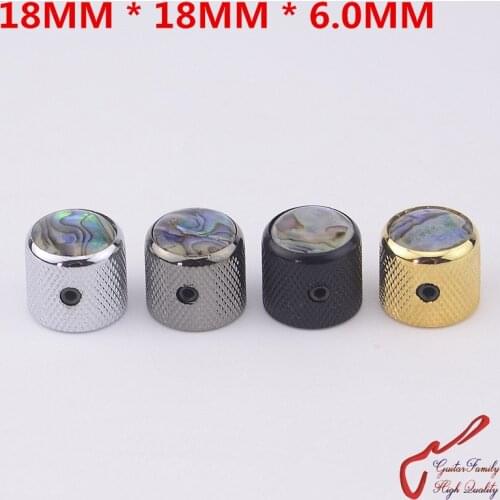 1 Piece GuitarFamily Metal Knob Abalone Inlay For Electric Guitar Bass MADE IN KOREA 18MM*18MM*6.0MM ( #1254 )