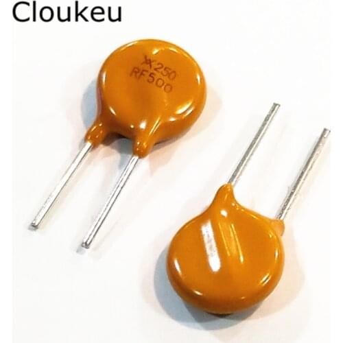 10Pcs TRF250-500 PPTC Resettable fuse 250V 0.5A 500MA RF500