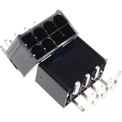 10pcs 4.2 mm 8 Pin Header Male Pin 0.165" Right Angle Video graphics Card GPU PCI-E PCIe Power connector Wafer Through Hole