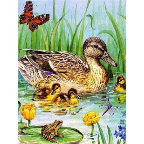 5D Diy Diamond Painting Cross Stitch wild duck Diamond embroidery pattern Crystal Square painting Rhinestone Mosaic Picture