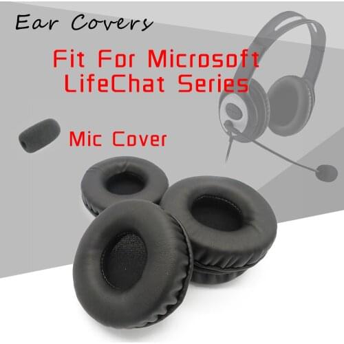 Ear Pads For Microsoft LifeChat LX-6000 Headphone Earpads Replacement Headset Ear Pad PU Leather Sponge Foam