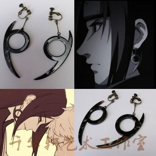 Anime NARUTO Ninja Orochimaru Cosplay Earrings Accessories Stud Earring Women Men Eardrop Dangler Halloween Cosplay Prop Earring