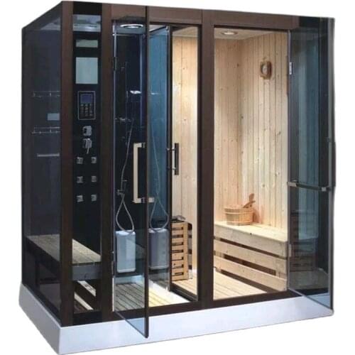 Household multi-functional dry wet steam room and sauna shower one-piece amphibious sauna shower room steam room khan steam room