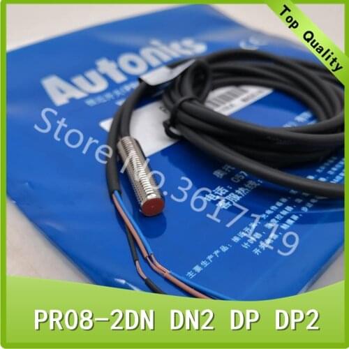 5pcs/lot PR08-2DN cylindrical proximity switch sensor NPN PNP dc three-wire often open PR08-2DN2 PR08-2DP PR08-2DP2